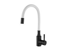 GGYTMQL 1 PCS Cocina grifo de acero inoxidable de acero inoxidable fregadero de cocina flexible grifo de agua caliente y fría mezcla grúa giratoria de 360 grales (A1114GN-T1)