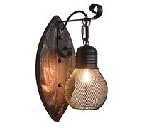 GGYTMQL 1 PCS Disconsianos de Pared, lámparas de Pared, Hierro Interior + Madera Moderna iluminación de Pared para decoración del hogar Estudio de la Sala de Estar Estudio del Pasillo del Porche del