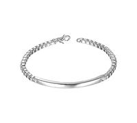 GGYTMQL 100% 925 Mujeres Men Long Stick Box Chain Bracelets for Women Men