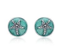 GGYTMQL 100% 925 Sterling Sile Fantasy RODED REDOND para PEQUEÑOS para para Mujer Paras Clear Fashion Jewelry