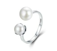 GGYTMQL 100% de doble bola anillo de dedo anillo ajustable anillo de lujo joyas de lujo