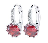 GGYTMQL 12 Estilo Opcional Trendy Silver 925 Joyas Gémicas Pendientes para mujeres Gotas de oído de estilo corto con fiesta de circón de 10 mm