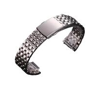GGYTMQL 18 mm 20 mm 22 mm Correa de metal Pulsera de acero inoxidable Productores plegables Bandas de vigilancia Smartwatch Wristaband Banda de reemplazo universal