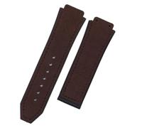 GGYTMQL 25 mm*Banda de reloj de calidad de 19 mm Reemplazo de correa de cuero de goma compatible con banda de vigilancia Accesorios de hebilla plegable para fusión para fusión