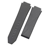 GGYTMQL 25 mm*Banda de reloj de calidad de 19 mm Reemplazo de correa de cuero de goma compatible con banda de vigilancia Accesorios de hebilla plegable para fusión para fusión