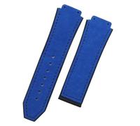 GGYTMQL 25 mm*Banda de reloj de calidad de 19 mm Reemplazo de correa de cuero de goma compatible con banda de vigilancia Accesorios de hebilla plegable para fusión para fusión