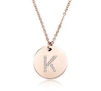 GGYTMQL 26 Letras Collar Mujeres Plateadas Plateadas Alfabeto Round Alphabet Choker Joya Regalo para niña