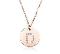 GGYTMQL 26 Letras Collar Mujeres Plateadas Plateadas Alfabeto Round Alphabet Choker Joya Regalo para niña