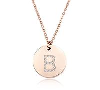 GGYTMQL 26 Letras Collar Mujeres Plateadas Plateadas Alfabeto Round Alphabet Choker Joya Regalo para niña