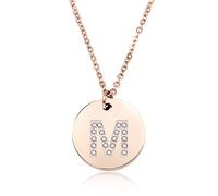 GGYTMQL 26 Letras Collar Mujeres Plateadas Plateadas Alfabeto Round Alphabet Choker Joya Regalo para niña