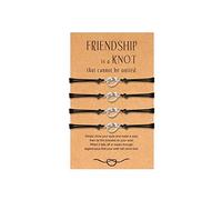 GGYTMQL 3/3/4/5 PCS Pulseras de amistad Pulseras de distancia a juego para amigos Amor nudo Infinity Bracelet for Women BFF BFF Regalos para mejores amigos hermanas