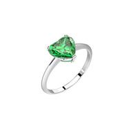 GGYTMQL 925 Anillos de boda de plata esterlina topacio espumoso acuamarina rubí carbono diamante corazón joyas