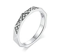 GGYTMQL 925 Anillos de dedo geométrico para mujeres accesorios de joyería fina
