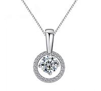 GGYTMQL 925 Cadena de Cajas Joyas de Collar de Colgante para Mujeres para Fiestas de Bodas Collares con circonio