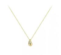 GGYTMQL 925 Collar Colgante de Agua Collar Peas para Mujeres Temperamento de la Cadena de clavícula Joyería