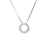 GGYTMQL 925 Collar de Color Joyas Colgantes para Mujeres Colgante de Color círculo de Diamante Completo 925 Collar de Color