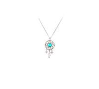 GGYTMQL 925 Collar de Piedra Lunar de Borla para Mujeres Joyas de Fiesta Colgante