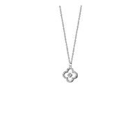 GGYTMQL 925 Collar de trébol de Cuatro Hojas de Plata