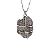 GGYTMQL 925 Collar Negro de diseño geométrico de diseño geométrico Cadena