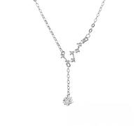 GGYTMQL 925 Collares para la Estrella Colgante de circón Estrella Delicada joyería de Cadena de clavículas