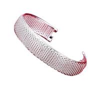 GGYTMQL 925 Corazón redondo Pulsera abierta para brazaletes para mujeres