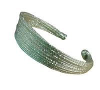 GGYTMQL 925 Corazón redondo Pulsera abierta para brazaletes para mujeres
