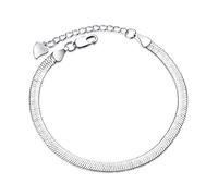 GGYTMQL 925 Pulsera de cadena de serpiente para mujeres Extiende los brazaletes amplios