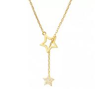 GGYTMQL 925 Tassel Star Bead Charm Collar Pendiente Party Elegant Link Chain Joyería para Mujeres