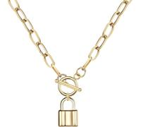GGYTMQL Accesorios 925 Collar de alternancia de Monedas de Plata esterlina para Mujeres, Collar Colgante de Cadena de chicles de alternancia: Bloqueo y Llave, corazón, Colgante de Cadena de Monedas