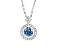 GGYTMQL Accesorios Collar de moissanite de Corte Redondo 1CT para Mujeres D Collar de Diamante de Color Colgante de moissanite para Mujeres
