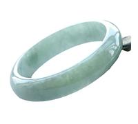 GGYTMQL Accesorios de joyería de Brazalete de Jade Verde Natural de Jade Accesorios de Amuleto Afortunado Tallado a Mano para Mujeres (Color Gema: 59-60 mm)
