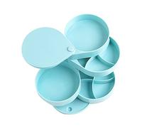 GGYTMQL Accesorios para niñas 1 PC Caja de joyería giratoria Rack de Almacenamiento Múltiple Vitrina para Collares y Pendientes Collar Azul