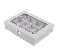 GGYTMQL Accesorios para niñas Cajas de Almacenamiento de múltiples Grietas Soporte de Almacenamiento de Joyas Pendientes de Escritorio Collar Organizador Cabello Decorativo Seguro Collar