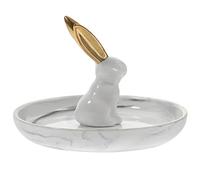 GGYTMQL Accesorios para niñas Placa de Almacenamiento de Joyas de cerámica Diseño de Conejo Elegante Bandeja Decorativa para Collar y Collar de aretes