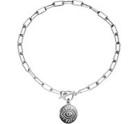 GGYTMQL Accessories - Collar de plata de ley 925 para mujer, collar vintage con colgante de sol, cadena larga con colgante de moneda de estrella de sol, cadena gruesa punk, A, A