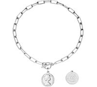 GGYTMQL Accessories - Collar de plata de ley 925 para mujer, collar vintage con colgante de sol, cadena larga con colgante de moneda de estrella de sol, cadena gruesa punk, A, A
