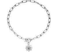 GGYTMQL Accessories - Collar de plata de ley 925 para mujer, collar vintage con colgante de sol, cadena larga con colgante de moneda de estrella de sol, cadena gruesa punk, A, A