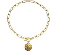 GGYTMQL Accessories - Collar de plata de ley 925 para mujer, collar vintage con colgante de sol, cadena larga con colgante de moneda de estrella de sol, cadena gruesa punk, A, A