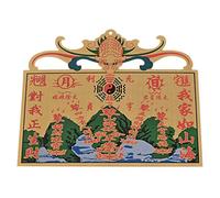GGYTMQL Adornos Colgantes de la Ciudad de Feng Shui shanhai, Placa de Cobre China de aleación Convexa Espejo de Bagua, Suministros taoístas de bendición del Funcionario del Cielo, para la absorción