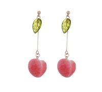 GGYTMQL AGENTOS Simulaciones Dulces Pendientes de durazno para Mujeres Lindo romántico Rosa Pen Parring Estética Moda Coreana Joya de Moda Regalos de joyería