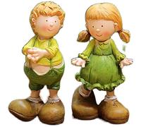 GGYTMQL Amantes Verdes de la Estatua de Resina Figuras de Escultura Regalos para el Aniversario de San Valentín decoración del hogar Decoración de Adornos para jardín de Vivienda Patio de Patio Patio
