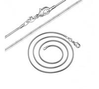 GGYTMQL Ancho 1 mm 925 Longitud del Collar de la Cadena de Serpientes 40 cm-80 cm para la Cadena de fabricación de Joyas para Collar Colgante Hecho en China