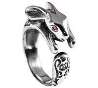 GGYTMQL Anillo de ajuste de mujeres, S925 Retro pequeño y lindo conejo blanco Novedse Open Finger anillo para la fiesta de cumpleaños de la boda