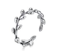 GGYTMQL Anillo de aniversario de la mujer - Retro Love deja el anillo de dedo abierto apilable, el anillo conjunto ajustable de la declaración, los regalos conmemorativos