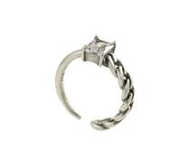 GGYTMQL Anillo de dedo abierto ajustable de mujeres - Anillo de pulgar apilable tejido tejido de mujeres, anillo de la declaración de declaración de diamantes simulada CZ, unise unise
