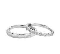 GGYTMQL Anillo de Dedo Abierto de Metal esterling s925 Anillo de Amor Nudo