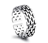 GGYTMQL Anillo de Mujeres Ajustable, Cuerda Trenzada Alambre retorcido Retro RETRINETA APERTOR APERRA del DIGARES para Boda Joya