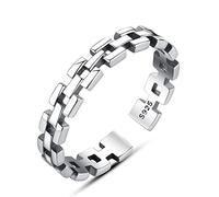 GGYTMQL Anillo de S925 ajustable para mujeres - Retro en forma de neumático de neumático en forma de neumático con forma de neumático abierta anillo de dedos, regalos de joyas para mujeres