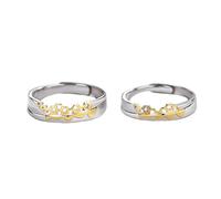 GGYTMQL Anillos de Anillo de Dedo de Metal de Metal esterleteo Anillos Anillos DE Metal Sterling Metal Abierto Regalos del Anillo para Anillo DE AMORI