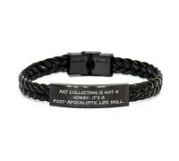 GGYTMQL Arte coleccionando regalos únicos brazalete de cuero trenzado de amigos a familia - Navidad, pequeña, cuero, sin precioso